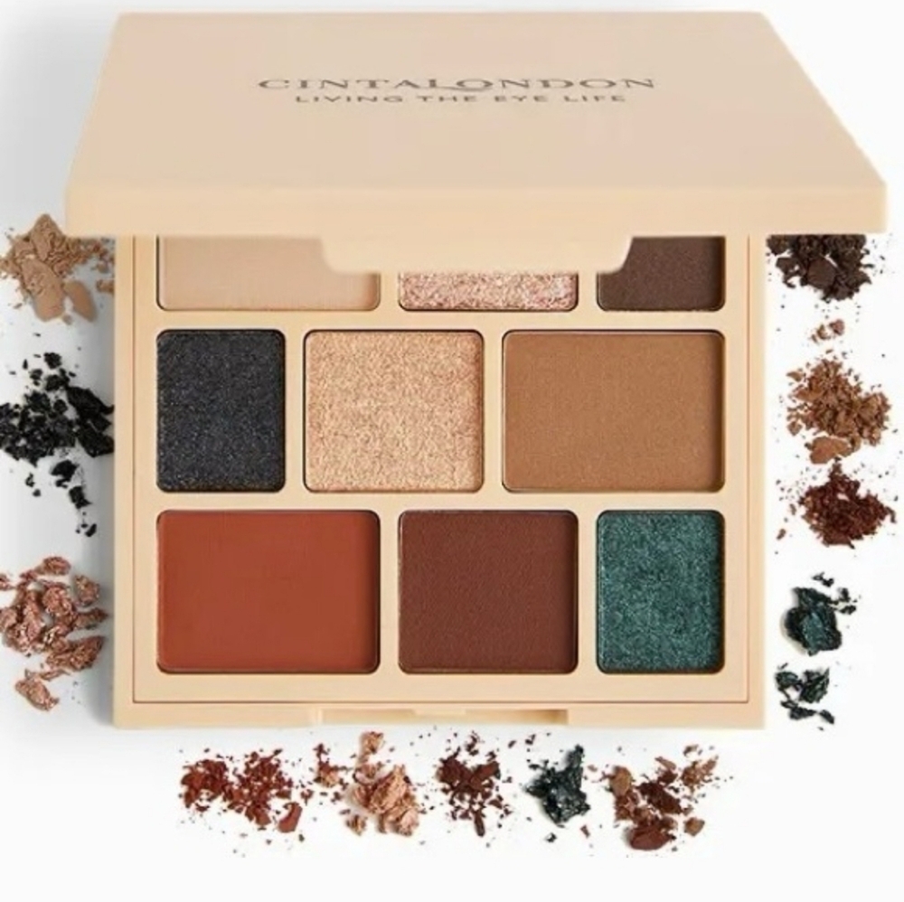 Cintalondon Living The Eye Life 9-Color Eyeshadow Palette in Brown & Metallics